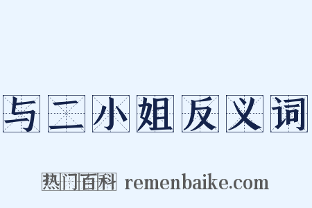 与二小姐反义词是什么意思的图片